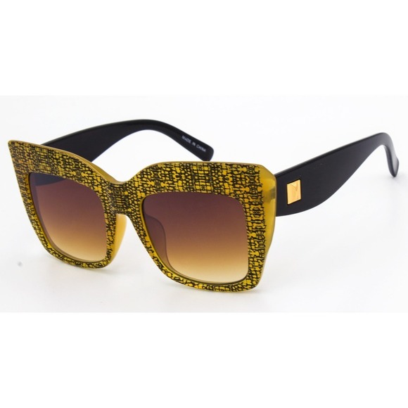 Accessories - Sunglasses Women Brown Lens‎ Printed Frame Rectangular Classy Oversized Lentes